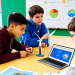 자기 주도 학습을 위한 커리큘럼 개발 - Project-Based Learning Scene**

"A diverse group of high school students collaborating on a science ...