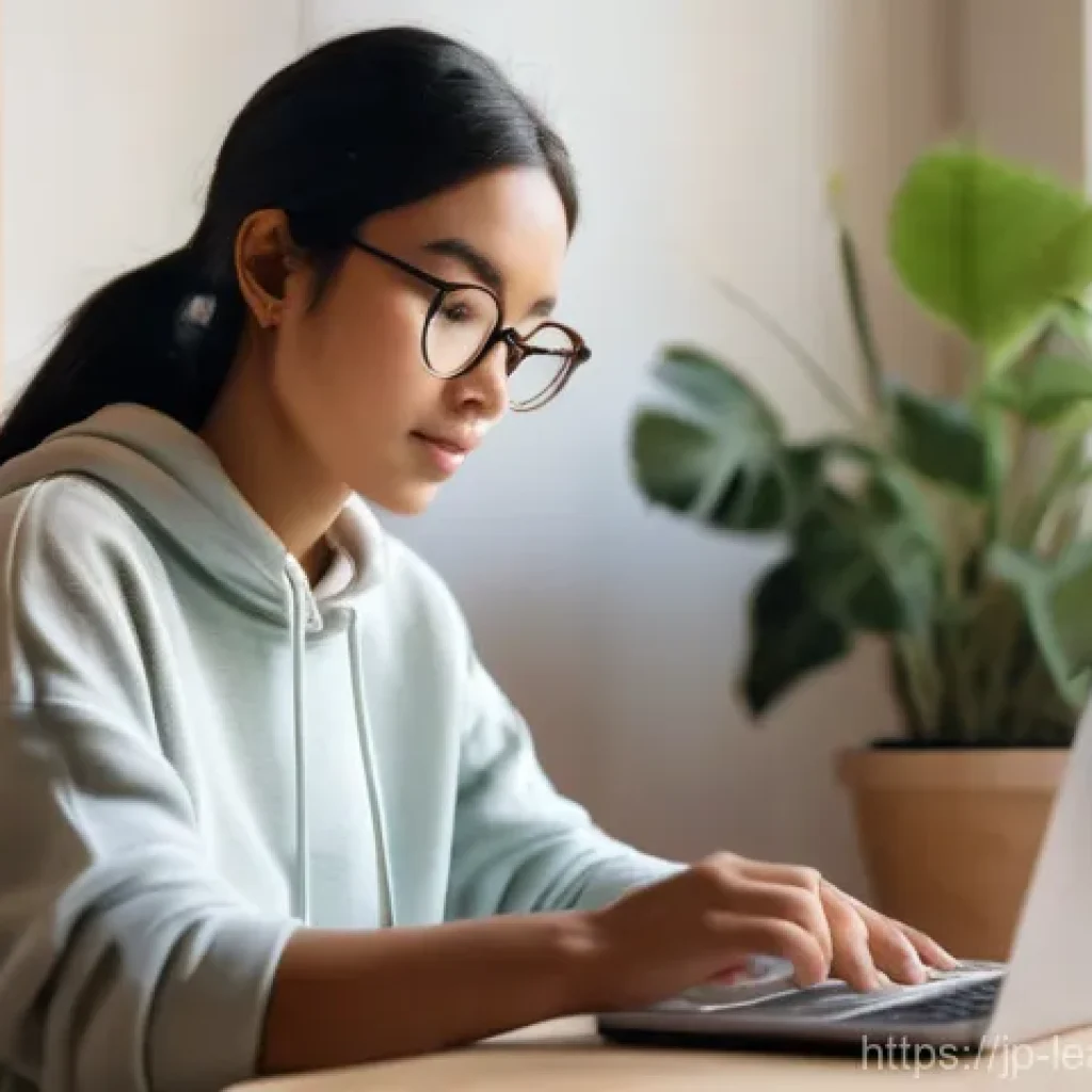 자기 주도 학습을 위한 다양한 학습 자원 - **"Focused Online Learner in a Cozy Room"**
    A young woman in her early twenties, dressed comfort...