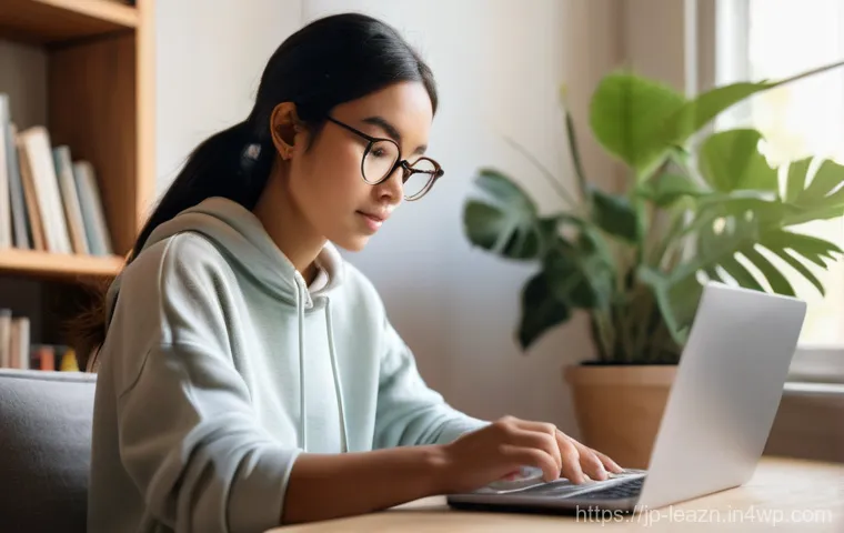 자기 주도 학습을 위한 다양한 학습 자원 - **"Focused Online Learner in a Cozy Room"**
    A young woman in her early twenties, dressed comfort...